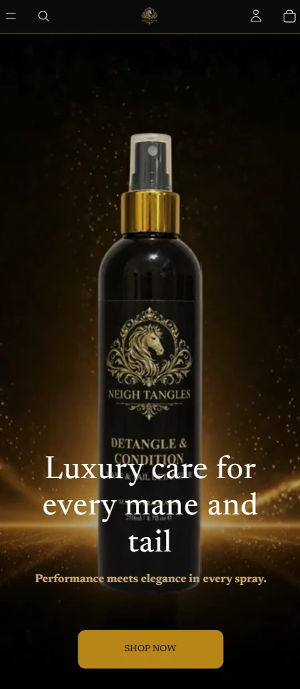 Neigh Tangles mobile homepage